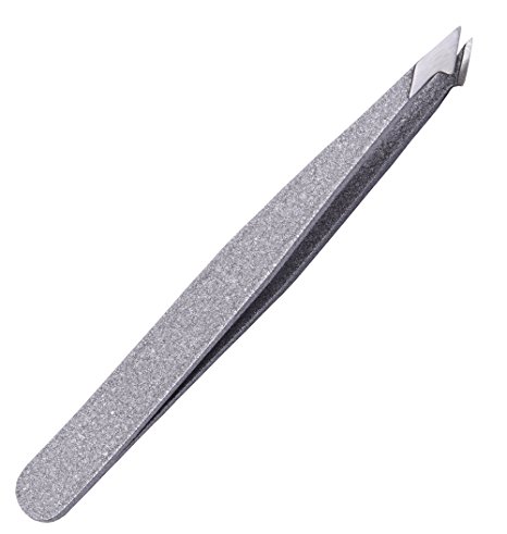 OceanPure Stainless Steel Textured Dual Tip Tweezer (Silver)