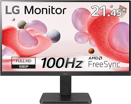 LG Electronics Monitor 22MR410-B, 22 Inch, Full HD 1080p, 100Hz, 5ms GtG, VA Panel, AMD FreeSync, Smart Energy Saving, Anti-Glare, HDMI, Matte Black