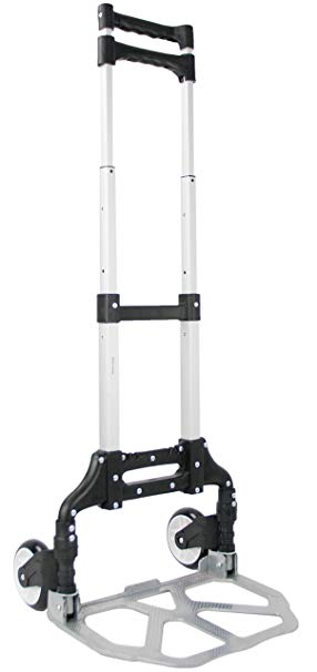 VIVO Aluminum Folding Hand Truck Assistant Telescoping Dolly Cart 165 lb Carrying Capacity (CART-FHT1)