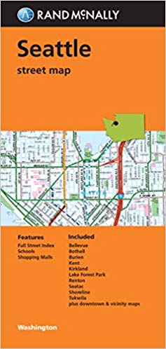 Folded Map: Seattle Street Map