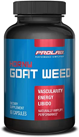 Prolab Horny Goat Weed Extract - for Men and Women – With Yohimbe, Maca & Tribulus to Support Energy, Performance and Healthy Libido, PLUS Ginko Biloba for Focus - 60 Capsules