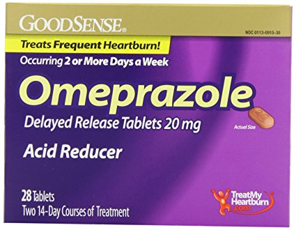 GoodSense Omeprazole Delayed Release, Acid Reducer Tablets 20 mg, 28 Count