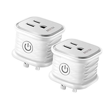 BESTEK Smart Plug,Wifi Smart plug 10A 1250W Max Compatible with Alexa Echo Google Home and IFTTT, No Hub Required,White