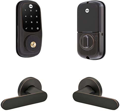 Yale Assure Lock Touchscreen, Wi-Fi Smart Lock with Kincaid Lever - Works with the Yale Access App, Amazon Alexa, Google Assistant, HomeKit, Phillips Hue and Samsung SmartThings, Oil Rubbed Bronze