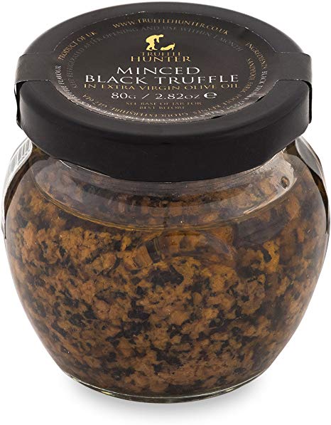 Minced Black Truffle (80g) by TruffleHunter - Preserved in Olive Oil - Vegan, Vegetarian, Kosher & Gluten Free