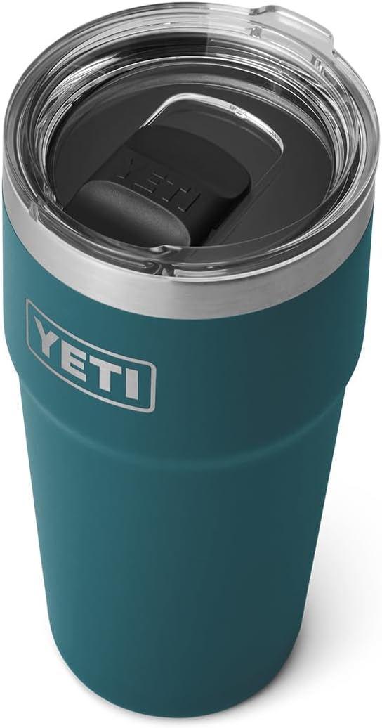 YETI Rambler 20 oz Stackable Tumbler, Stainless Steel, Vacuum Insulated with MagSlider Lid, Agave Teal