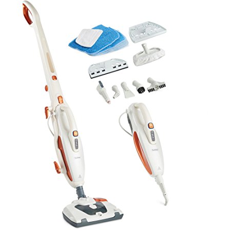 VonHaus Steam Mop 1200W Multi-functional Detergent Cleaner & Handheld Steamer Multi-purpose For Flooring, Kitchen, Overhead Surfaces