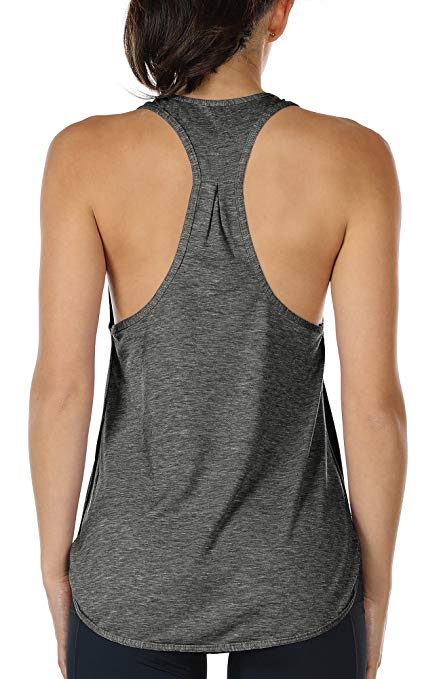 icyzone Workout Tank Tops for Women - Athletic Yoga Tops, Racerback Running Tank Top