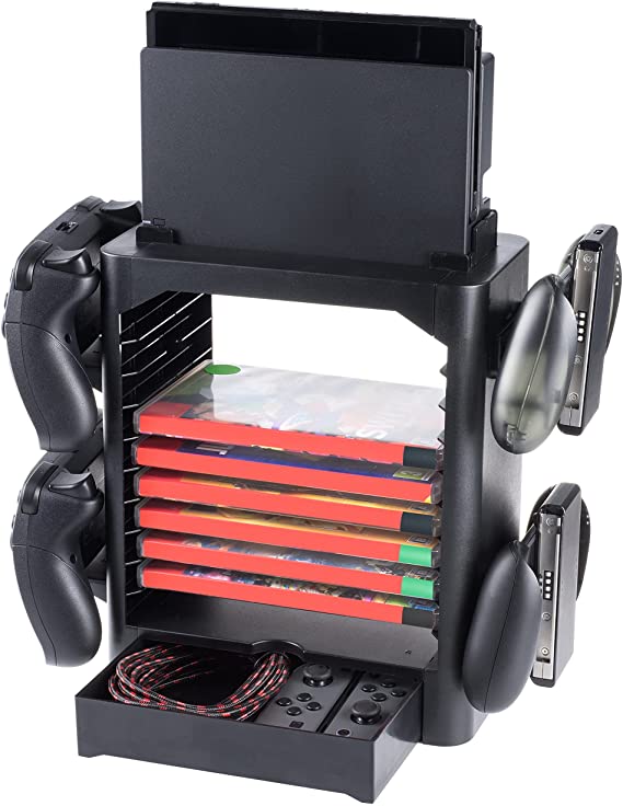 Snakebyte Games Tower - Storage Up to 10 Games   Space for your Switch Accessosieres for Nintendo Switch - Nintendo Switch