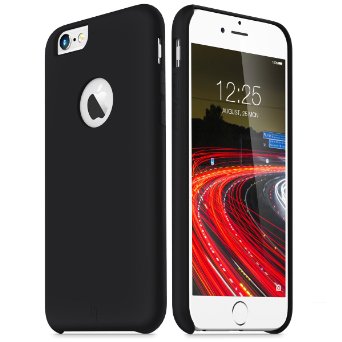 iPhone 6s Case ULAK Silicone SlimBlack - HybridSlimDrop Protection with Free Tempered Screen Protector - For Apple iPhone 66S 47 Devices