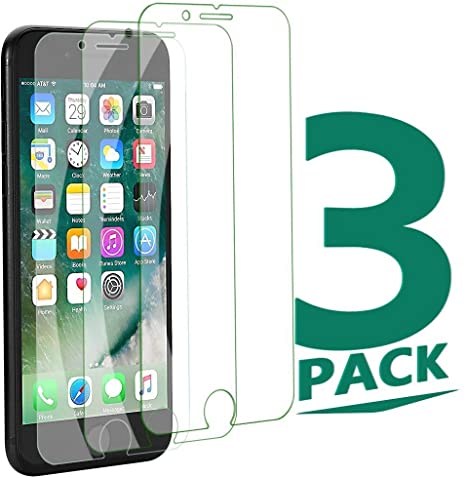 coolvava Compatible with iPhone 8 Plus Screen Protector | iPhone 7 PlusScreen Protector |iPhone 6 Plus Screen Protector， Tempered Glass Film for Apple iPhone 8 Plus/7 puus/6 Plus. 3-Pack Clear