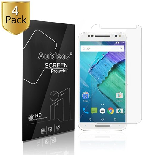 Motorola Moto X Pure Edition /Moto X Style Screen Protector,Auideas (4-Pack) Screen Protector Film HD Clear Retail Packaging for Motorola Moto X Pure Edition / X Style (HDClear)