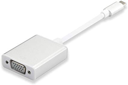USB C to VGA Adapter,USB 3.1 Type C to VGA Dongle Adapter Male to Female Converter Multi Monitor Video Converter Compatible MacBook,Chromebook, iMac, HP and More