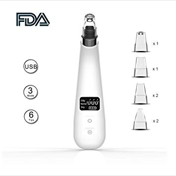 Blackhead Remover Vacuum,CYQBD 6 Suction Heads Blackhead Vacuum Suction Remover Electric Pore Cleaner Removal Extractor Tool Skin Facial Pore Cleaner for Facial Skin Treatment