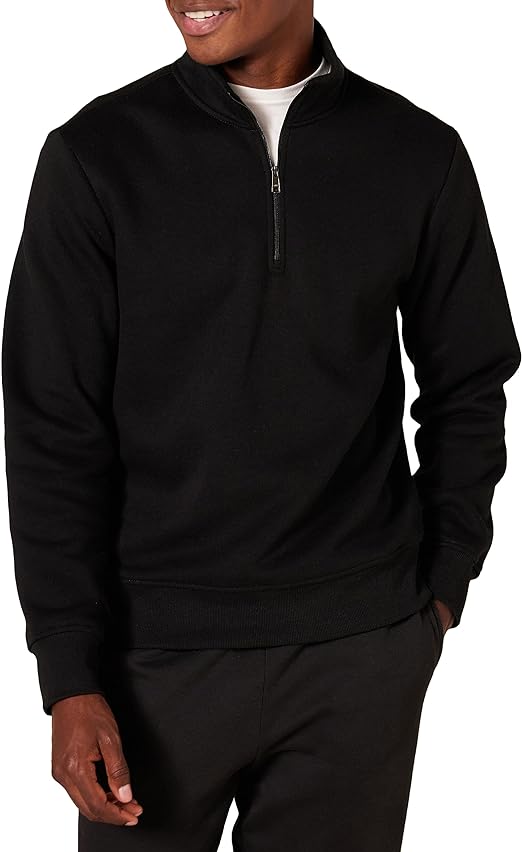 Amazon Essentials Mens Long-Sleeve Quarter-Zip Fleece Sweatshirt