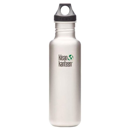 Klean Kanteen Classic 27-Ounce Stainless Steel Bottle With Loop Cap