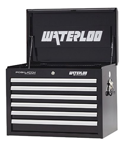 Waterloo Professional Series 6-Drawer Tool Chest with Internal Tubular Keyed Locking System, Black Finish, 26" W