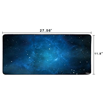 Cmhoo Mouse Pad Gaming Large with an Optimized Textured Surface/Non-slip Rubber Base Extended Mouse Mat Sky Blue Desk Mats Fashion Design |27.5" x 11.8" x 0.1" (70x30 sky blue)