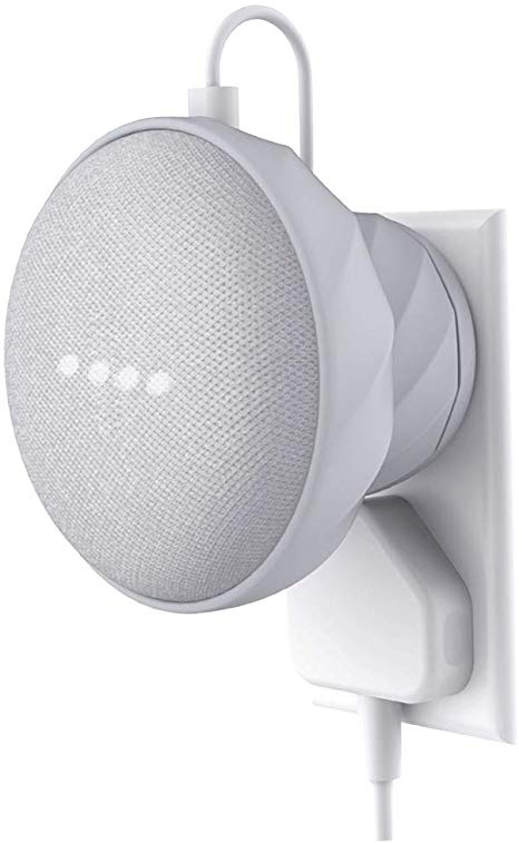 KIWI design Wall Mount Compatible with Home Mini and Nest Mini by Google,Silicon Magnet Holder Compatible with UK Version of Home Mini and Nest Mini by Google (Light Grey)