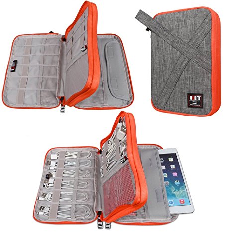 Universal Electronics Accessories Organizer Bag for USB,SD Card, Flash Driver,Cable Cords,Power Bank,iPad Mini, Travel Gear Bag(Medium, Grey Color)