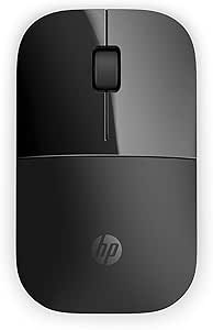 HP Z3700 G2 Wireless Mouse - Onyx Black, Sleek Portable Design fits Comfortably Anywhere, 2.4GHz Wireless Receiver, Blue Optical, for Wins PC, Laptop, Notebook, Mac, Chromebook (681R7AA#ABL)