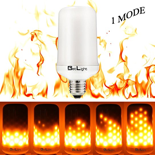 BetLight Led Flame Bulbs- E26 Standard Base Flickering Fire Atmosphere Decorative Lamps Bulb for Christmas/ Halloween/ Outdoor Garden/ Hotel/ Bars/ Home Decoration (1 Mode Fire Up)