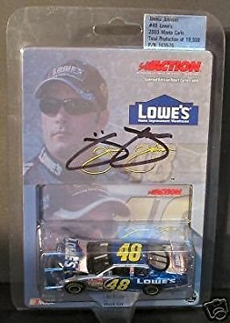 Jimmie Johnson signed 1:64 scale 2003 Action LOWE'S