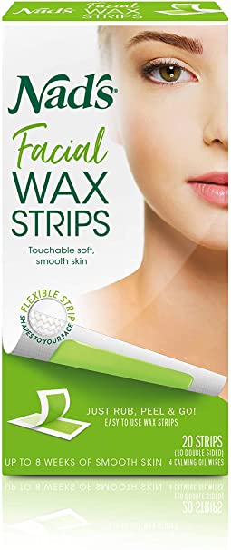 Nad's Facial Wax Strips, Pack of 20