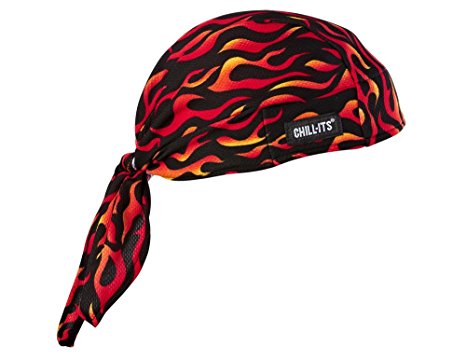 Ergodyne 6615 High-Performance Dew Rag, Flames