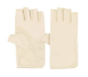 Mens Summer Hiking Outdoor Sun Fingerless Gloves Cool Driving Anti UV Gloves