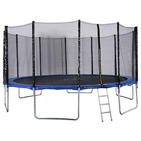 Giantex 15 FT Trampoline Combo Bounce Jump Safety Enclosure Net W/Spring Pad Ladder