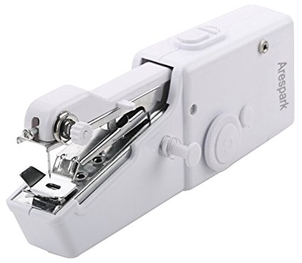 Sewing Machine, Arespark Portable Mini Handheld Sewing Machine, Electric Household Stitch Tool- white