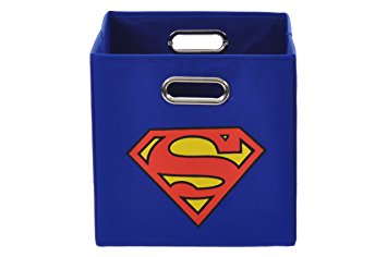 Superman Logo Folding Storage Bin, Blue