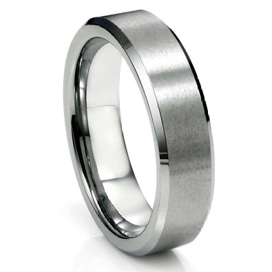 6MM Tungsten Satin Men's Wedding Band Ring Size 5-16
