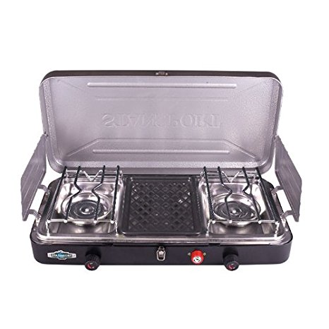 Stansport 2-Burner and Grill Propane Stove