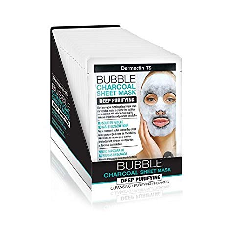 Dermactin-TS Bubble Charcoal Facial Sheet Mask (Pack of 4)