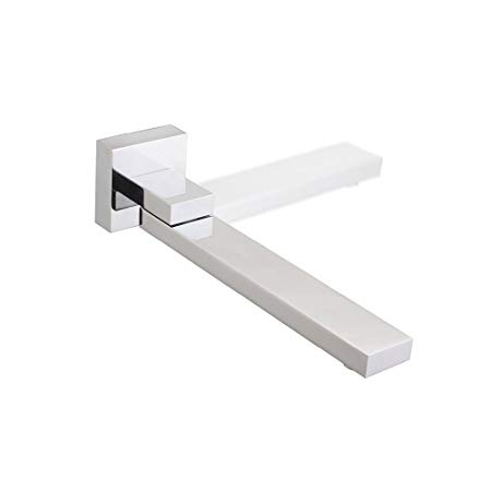 Weirun 1/2 NPT Thread Square Bathroom Brass Bathtub Shower Mixer Water Outlet Bath Tub Basin Spout 180° Swivel Chrome