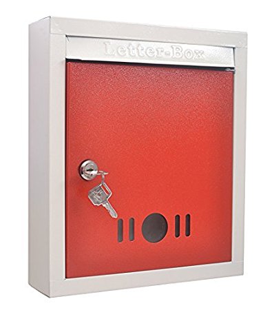 Klaxon High Grade Metal Mail Box / Letter Box (Red)