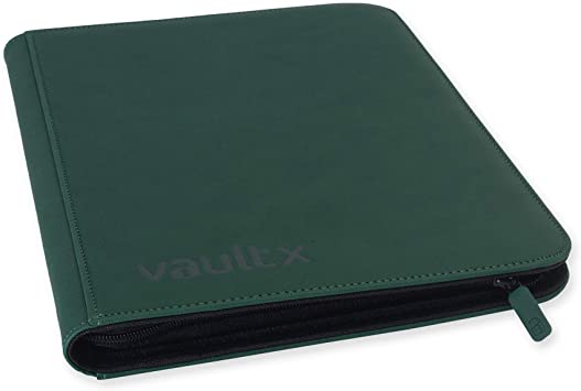 Vault X Premium eXo-Tec Binder - 9 Pocket Trading Card Album Folder - 360 Side Loading Pocket Binder for TCG (Green)