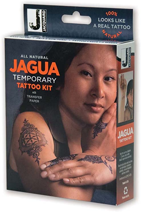 Jacquard JAC9515 Jagua Temporary with Transfer Paper Tattoo Kit, Multicolor