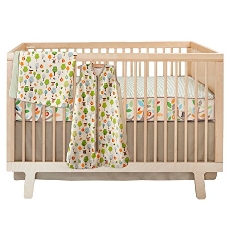 Skip Hop 4 Piece Bumper free Crib Bedding Set, Treetop Friends (Discontinued by Manufacturer)