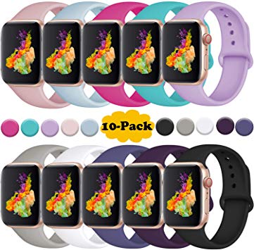 Rabini Compatible with Apple Watch Band 40mm 38mm 44mm 42mm for Women Men, Replacement Accessory Sport Band for Apple/iWatch Series 5, Series 4, Series 3, Series 2, Series 1