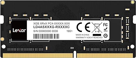 Lexar SODIMM 16GB DDR4 RAM, 3200 MHz, 260-Pin DDR4 SODIMM Laptop Ram, High-Performance SO-DIMM, PC Laptop Computer Memory (LD4AS016G-B3200ASST)