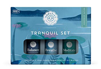 Woolzies 100% Pure & Natural Tranquil Essential Oil Set | Incl. Meditate, Balance, Breathe Blend | Promotes Grounding, Relaxing, Tranquility, Ease Anxious Feeling, Relieve Stress | Diffuse/Skin