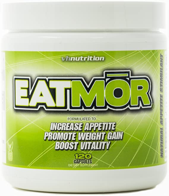 Eatmor Appetite Stimulant | Weight Gain Pills for Men and Women | Natural Hunger Boosting Orxegenic Supplement | VH Nutrition | 120 Capsules | 30 Day Supply