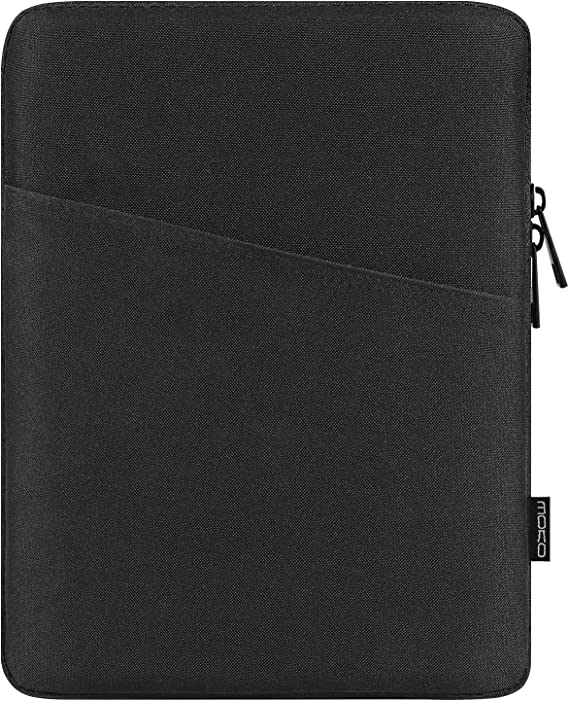 MoKo 9-11 Inch Tablet Sleeve Fits iPad air 5 10.9" 2022, iPad Pro 11 M2 2022-2018, iPad 10th 10.9 2022,iPad 9/8/7th Gen 10.2, iPad Air 4/3, iPad 9.7, Tab A 10.1, Polyester Bag with Pocket, Black