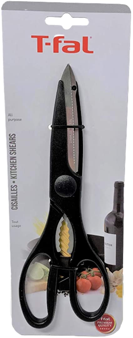 Kitchen Shears with Stainless Stell Blade, Heavy Duty Stainless Steel Scissors for Herbs, Chicken, Meat & Vegetables, dishwasher Friendly Black handle