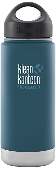 Klean Kanteen 16-Ounce Wide Insulated Stainless Steel Bottle With Loop Cap