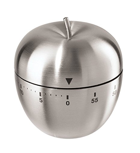 Oggi Apple Stainless Steel 60-Minute Kitchen Timer