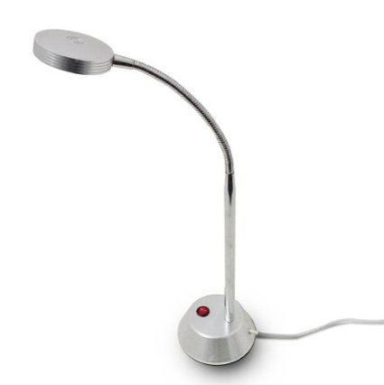 Simple Designs LD1007-CHR High Power LED Desk Lamp with Flexible Gooseneck, Chrome